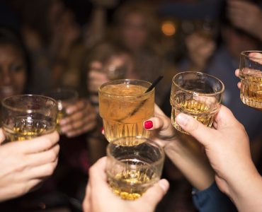 group driinking in bar party